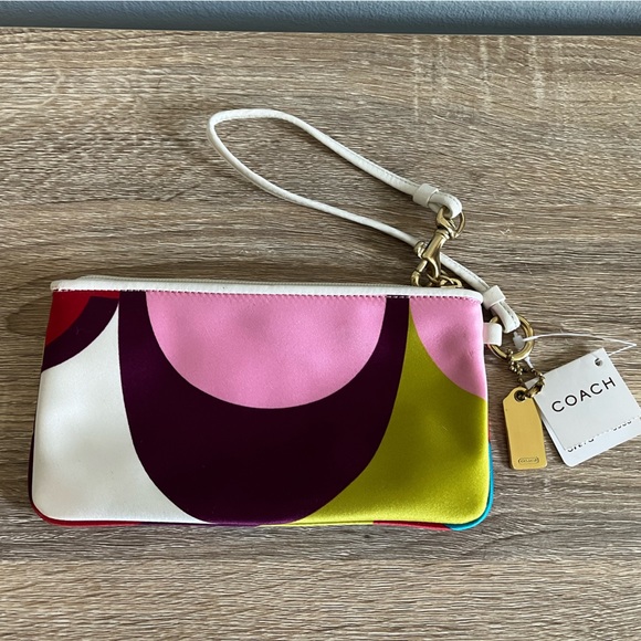 Coach Scarf Print Wristlet - Picture 2 of 4